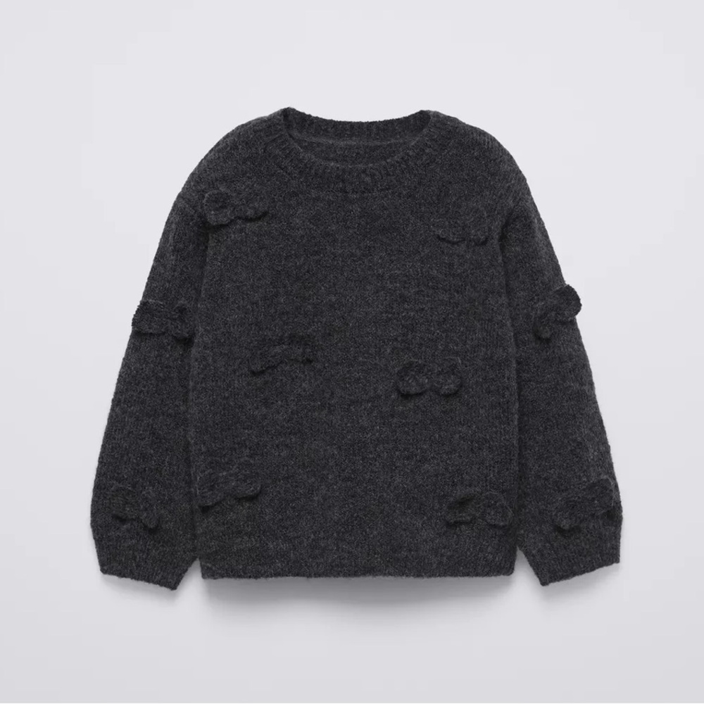 ZARA BOW KNIT SWEATER